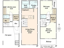 【神奈川県/川崎市中原区市ノ坪】中原区市ノ坪新築戸建 間取り図
