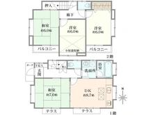 【東京都/小平市上水新町】小平市上水新町2丁目一戸建 間取り図