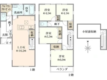 【東京都/小平市学園東町】小平市学園東町2丁目　新築分譲住宅5号棟 間取り図
