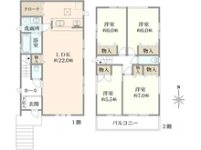 【東京都/国立市西】国立市西2丁目　新築戸建3号棟 間取り図