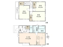 【東京都/小平市小川西町】小平市小川西町5丁目　新築戸建B号棟 間取り図