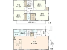 【東京都/小平市上水新町】小平市上水新町2期　新築戸建 間取り図