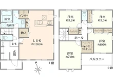 【東京都/国分寺市新町】国分寺市新町2丁目新築戸建 2号棟 間取り図
