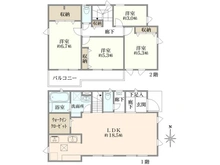 【東京都/小平市津田町】小平市津田町2丁目　新築戸建て 間取り図