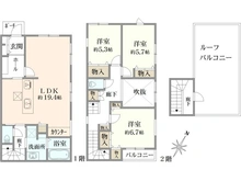 【東京都/国分寺市日吉町】国分寺市日吉町3丁目新築戸建 間取り図