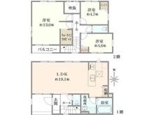 【東京都/国立市中】国立市中3丁目新築戸建 1号棟 間取り図