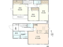 【東京都/立川市砂川町】立川市砂川町7丁目　新築戸建 間取り図