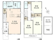 【東京都/府中市新町】府中市新町3丁目　新築戸建（A号棟） 間取り図