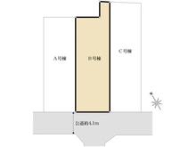 【東京都/府中市新町】府中市新町3丁目　新築戸建（B号棟） 区画図