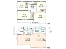 【東京都/小平市小川町】小平小川町1丁目　新築戸建 間取り図