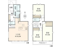 【東京都/国立市西】国立市西2丁目新築戸建 1号棟 間取り図