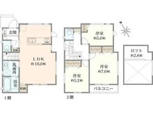 【東京都/国分寺市内藤】国分寺市内藤1丁目　新築戸建2号棟 間取り図