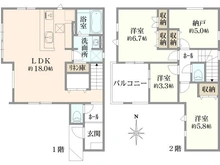 【東京都/国立市北】国立市北3丁目新築戸建 間取り図