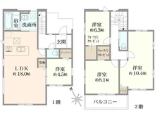【東京都/八王子市兵衛】八王子市兵衛2丁目（3号棟）　新築戸建 間取り図