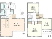 【東京都/八王子市兵衛】八王子市兵衛2丁目（4号棟）　新築戸建 間取り図