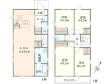 【東京都/国分寺市東戸倉】国分寺市東戸倉1丁目新築戸建 2号棟 間取り図