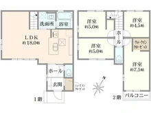 【東京都/国分寺市高木町】国分寺市高木町1丁目 新築戸建 1号棟 間取り図