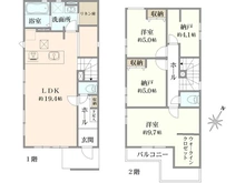 【東京都/国分寺市戸倉】国分寺市戸倉3丁目　新築戸建2号棟 間取り図