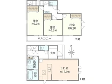 【東京都/小平市小川町】小平市小川町2丁目新築戸建 3号棟 間取り図