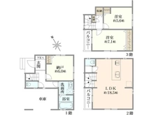 【東京都/国立市青柳】国立市青柳3丁目　新築戸建 間取り図