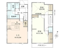 【東京都/東久留米市氷川台】東久留米市氷川台2丁目　新築戸建 間取り図