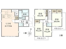 【東京都/国分寺市高木町】国分寺市高木町1丁目（2号棟）　新築戸建 間取り図