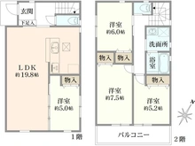 【東京都/国分寺市西町】国分寺市西町1丁目（1号棟）　新築戸建 間取り図