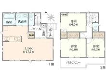 【東京都/昭島市緑町】昭島市緑町2丁目新築戸建 間取り図