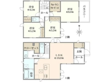 【東京都/小平市小川町】小平市小川町1丁目（1号棟）　新築戸建 間取り図