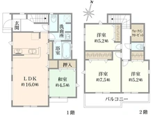 【東京都/東大和市南街】東大和市南街3丁目（2号棟）　新築戸建 間取り図