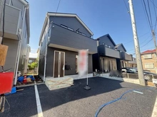 【東京都/立川市栄町】立川市栄町1丁目（2号棟）　新築戸建 建築中の外観：全2棟現場（2号棟）※写真中央