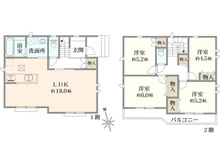 【東京都/国分寺市北町】国分寺市北町3丁目新築戸建 D号棟 間取り図