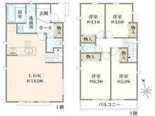 【東京都/国分寺市北町】国分寺市北町3丁目新築戸建 E号棟 間取り図