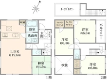 【東京都/清瀬市中里】清瀬市中里5丁目　中古戸建 間取り図