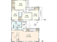 【東京都/日野市旭が丘】日野市旭が丘1丁目　3号棟 間取り図