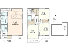 【東京都/立川市栄町】立川市栄町1丁目　新築戸建 1号棟 間取り図