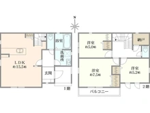 【東京都/府中市栄町】府中市栄町1丁目 新築戸建 間取り図