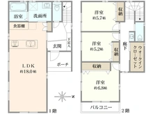 【東京都/国立市谷保】国立市谷保新築戸建 間取り図