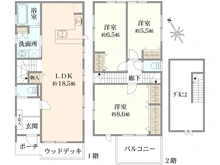 【東京都/国立市東】国立市東3丁目戸建 間取り図