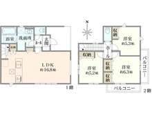 【東京都/小平市美園町】小平市美園町3丁目新築戸建 間取り図