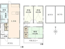 【兵庫県/神戸市東灘区田中町】神戸市東灘区田中町4丁目中古戸建 間取り図
