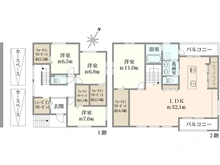 【兵庫県/芦屋市山芦屋町】【新築戸建て】芦屋市山芦屋町 間取り図