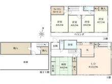 【兵庫県/芦屋市山手町】芦屋市山手町　中古一戸建て 間取り図