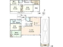 【兵庫県/芦屋市朝日ケ丘町】芦屋市朝日ケ丘町　中古戸建 間取り図