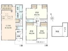 【東京都/足立区鹿浜】足立区鹿浜5丁目　新築戸建　1号棟 間取り図
