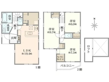【東京都/足立区鹿浜】足立区鹿浜5丁目　新築戸建　5号棟 間取り図