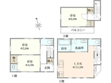 【東京都/葛飾区亀有】葛飾区亀有4丁目 戸建 間取り図
