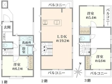 【東京都/葛飾区青戸】葛飾区青戸6丁目　新築戸建2号棟 間取り図