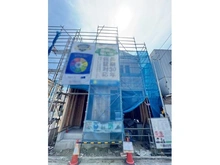 【東京都/葛飾区南水元】葛飾区南水元4丁目新築戸建　1号棟 建築中の外観：全二区画,中央対象物件