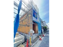 【東京都/葛飾区南水元】葛飾区南水元4丁目新築戸建　1号棟 建築中の外観：全二区画,右側対象物件